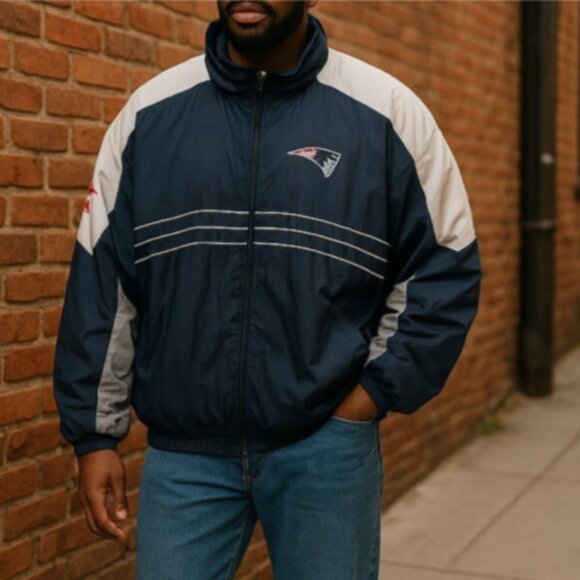 Windbreaker New England Patriots Jacket Size 2XL NFL SI Embroidered - Picture 14 of 15
